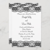 Delikates und Lacy Probe Dinner (weiß) Einladung (Vorne/Hinten)