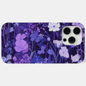 Delikates violettes Blütenmuster 🌸 dunklen Hinter Case-Mate iPhone Hülle (Rückseite (Horizontal))