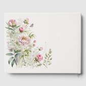 Delikates Watercolor Wildblumen Gästebuch (Rückseite)