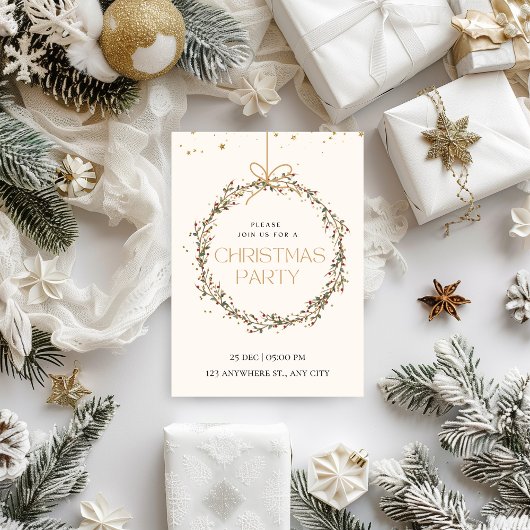 Delikates & Whimsisches Weihnachtsfest-Party Einladung