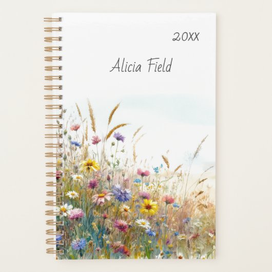 Delikates Wildblumen | Ihr Name | ungestellt Planer (Vorderseite)