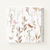 Delikates Wildblumengartenheft Notizblock (Rückseite)
