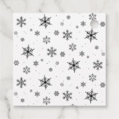 Delikates Winterschneeflocken Muster Danke Geschenkanhänger (Rückseite)