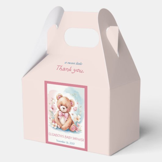 Delikatesse Aquarellwald Bär Gefallen Box Geschenkschachtel (Vorderseite)