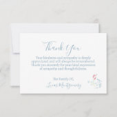 Delikatesse Blume Danke, Beileid Mitteilungskarte (Vorderseite)