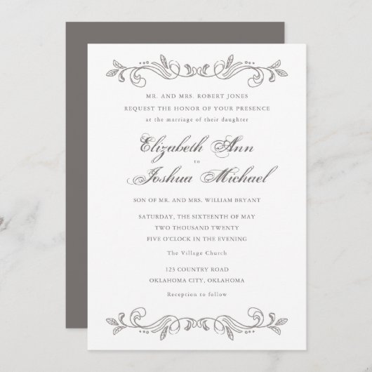 Delikatesse Einladung (Vorne/Hinten)