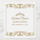 Delikatesse Elfenbeinrahmen, weißer Goldrahmen, Qu Weinetikett (Einzelnes Label)