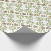 Delikatesse Evergreen und Pinecone Muster Geschenkpapier (Ecke)