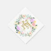 Delikatesse Flora florale Happy Mütter Day Serviette (Ecke)