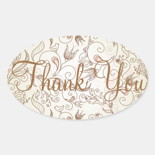 Delikatesse Floral Danke Stickers (Vorderseite)