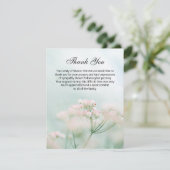 Delikatesse florale Beerdigung Danke Note Card (Stehend Vorderseite)