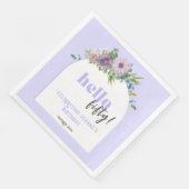 Delikatesse Florals Lavendel 50. Geburtstag Serviette (Ecke)