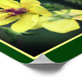 Delikatesse Gelbe Wildblume Abstrakte Kunst Poster (Ecke)