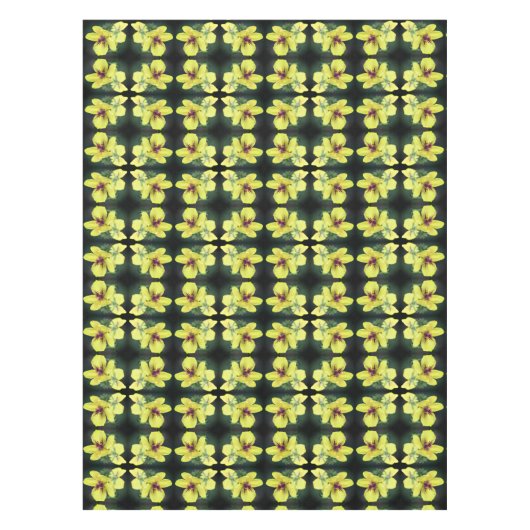 Delikatesse Gelbe Wildblume Abstrakte Kunst Tischdecke (Vorderseite)