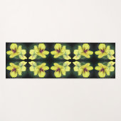 Delikatesse Gelbe Wildblume Abstrakte Kunst Yogamatte (Vorderseite (Horizontal))