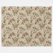 Delikatesse Gemusterte romantische Hütte aussehen Fleecedecke (Vorderseite (Horizontal))