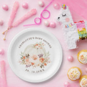 Delikatesse Herbst Floral Pumpkin Babydusche Pappteller (Party)