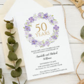 Delikatesse Lavendel Blumengarten 50. Hochzeit Einladung