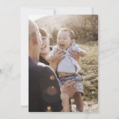 Delikatesse Mein erstes Weihnachtsjunggeburt-Foto Feiertagskarte (Rückseite)