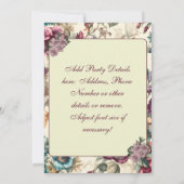 Delikatesse Pastel Sommerflorale Einladung Vorlage (Rückseite)