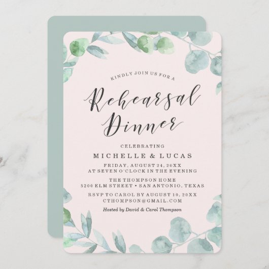 Delikatesse | Probe - Abendessen Einladung (Vorne/Hinten)