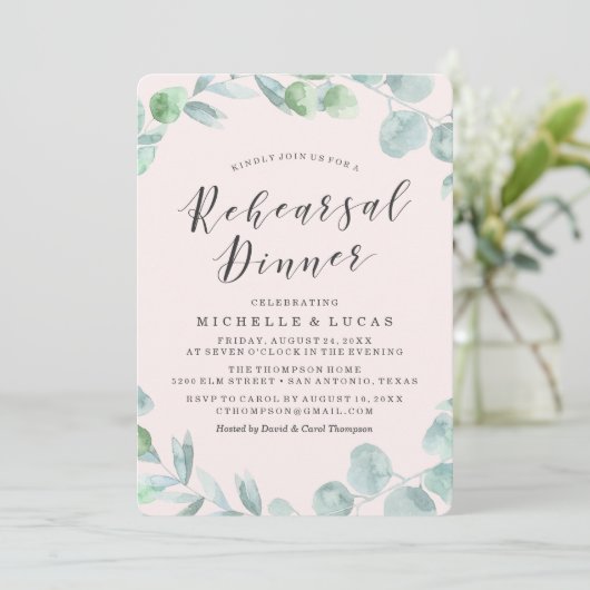 Delikatesse | Probe - Abendessen Einladung (Stehend Vorderseite)