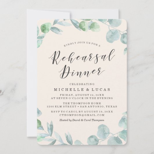 Delikatesse | Probe - Abendessen Einladung (Vorderseite)