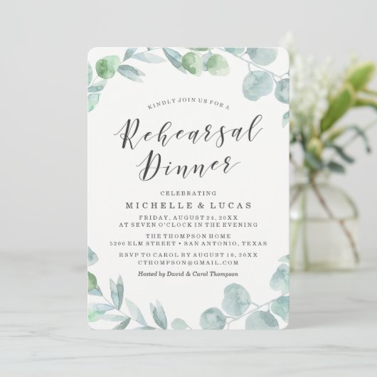 Delikatesse | Probe - Abendessen Einladung (Stehend Vorderseite)