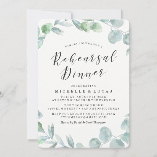 Delikatesse | Probe - Abendessen Einladung (Vorderseite)