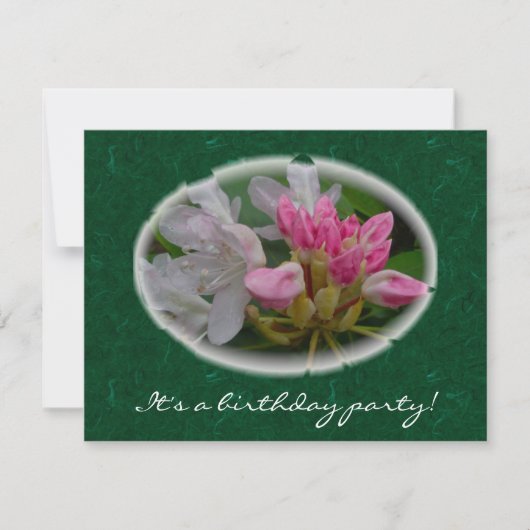 Delikatesse Rosa Azaleen Überraschung Geburtstagsp Einladung (Vorderseite)