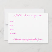 Delikatesse Rosa Azaleen Überraschung Geburtstagsp Einladung (Rückseite)