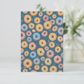 Delikatesse Sprinkle Sweet Donut Muster Dankeskarte (Stehend Vorderseite)