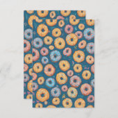 Delikatesse Sprinkle Sweet Donut Muster Dankeskarte (Vorne/Hinten)