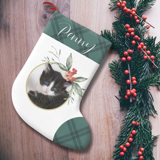 Delikatesse Wasserfarbe Blumenweihnachtsfest Kleiner Weihnachtsstrumpf