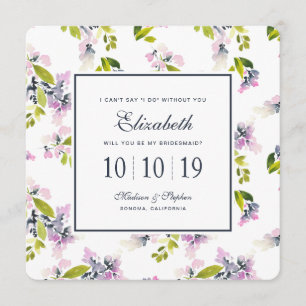 Delikatesse Wasserfarbe - Bridesmaid Einladung