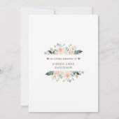 Delikatesse Weiße Blume Beerdigungsdenkmal Einladung (Rückseite)