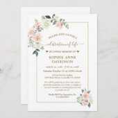 Delikatesse Weiße Blume Beerdigungsdenkmal Einladung (Vorne/Hinten)