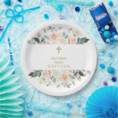 Delikatesse Weiße Blume Goldgräbertaufen Pappteller (Party)