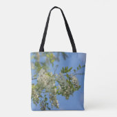 Delikatesse Weißer Rosengarten Blume Blüten Himmel Tasche (Rückseite)