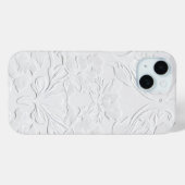 Delikatesse White Floral Embossed Phone Case (Rückseite (Horizontal))