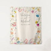 Delikatesse Wildblume Blumengarten Hochzeit Wandteppich (Vorderseite)