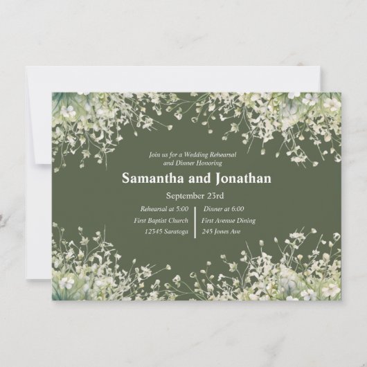 Delikatessen am Abend Rote Probe Einladung (Vorderseite)