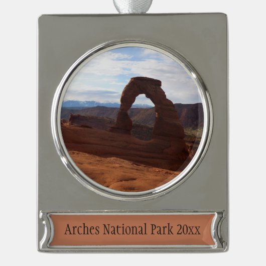 Delikatessen am Arche Nationalpark Banner-Ornament Silber (Vorderseite)