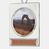 Delikatessen am Arche Nationalpark Banner-Ornament Silber (Links)