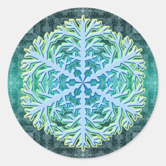 Delikatessen Aqua Ice Runder Aufkleber (Vorderseite)
