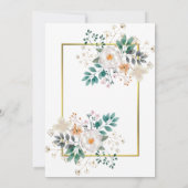 Delikatessen, Blumen und Gold an der Grenze Einladung (Rückseite)