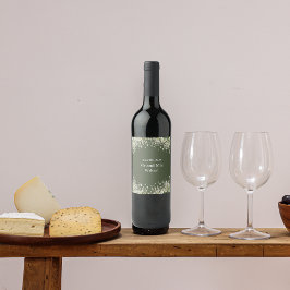 Delikatessen Blumenstrauß auf Olivenhainen Grüne H Weinetikett