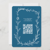 Delikatessen Botanischer Bar Bat Mitzvah CUSTOM QR Einladung (Rückseite)