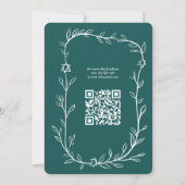Delikatessen Botanischer Bar Bat Mitzvah CUSTOM QR Einladung (Rückseite)