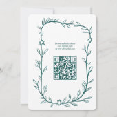 Delikatessen Botanischer Bar Bat Mitzvah CUSTOM QR Einladung (Rückseite)